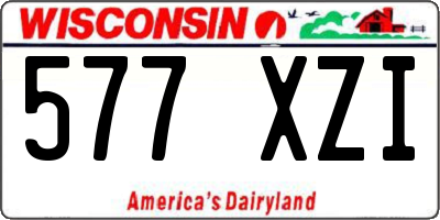WI license plate 577XZI