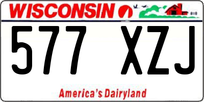WI license plate 577XZJ