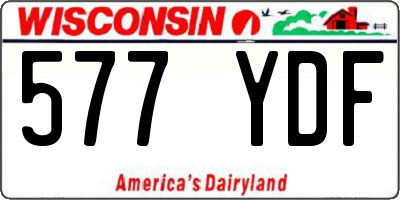 WI license plate 577YDF