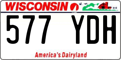 WI license plate 577YDH