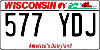 WI license plate 577YDJ