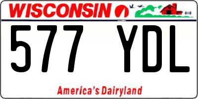 WI license plate 577YDL