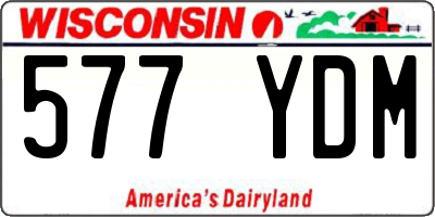 WI license plate 577YDM
