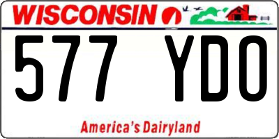 WI license plate 577YDO