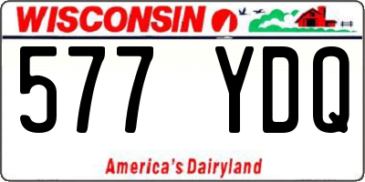 WI license plate 577YDQ