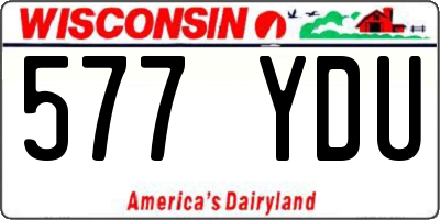 WI license plate 577YDU
