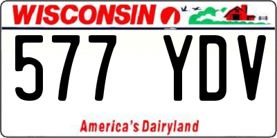 WI license plate 577YDV