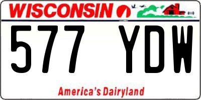 WI license plate 577YDW
