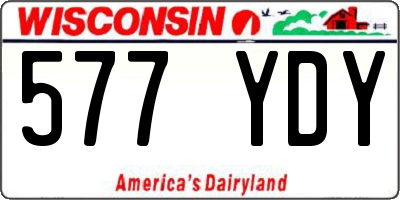 WI license plate 577YDY