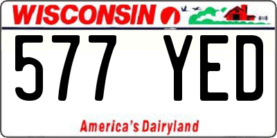 WI license plate 577YED