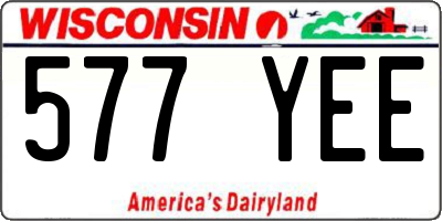 WI license plate 577YEE
