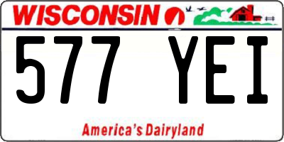 WI license plate 577YEI