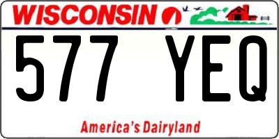 WI license plate 577YEQ