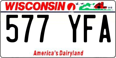 WI license plate 577YFA