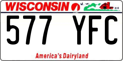 WI license plate 577YFC