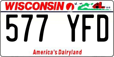 WI license plate 577YFD
