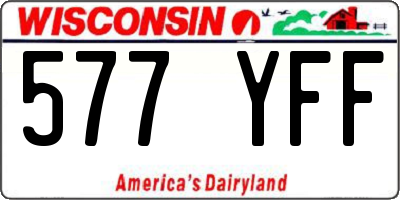 WI license plate 577YFF