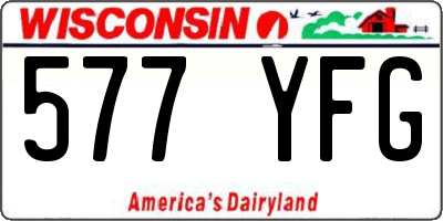 WI license plate 577YFG