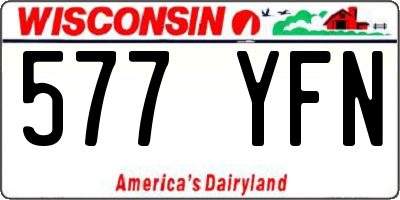 WI license plate 577YFN