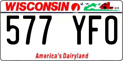 WI license plate 577YFO