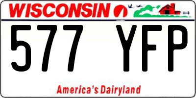 WI license plate 577YFP