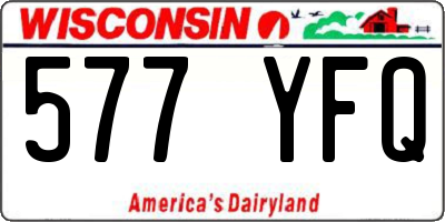 WI license plate 577YFQ