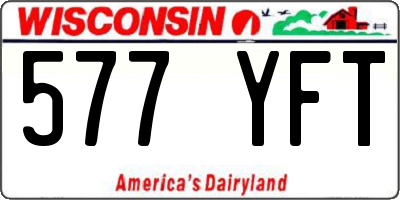 WI license plate 577YFT
