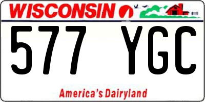 WI license plate 577YGC