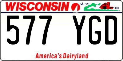 WI license plate 577YGD