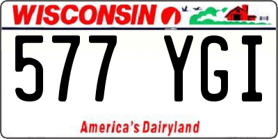 WI license plate 577YGI