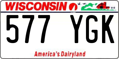 WI license plate 577YGK