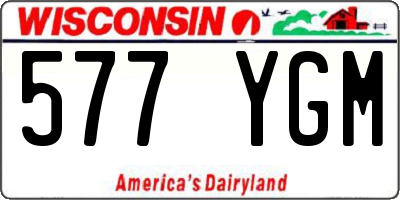 WI license plate 577YGM