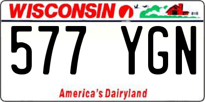 WI license plate 577YGN