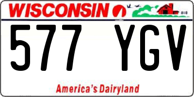 WI license plate 577YGV
