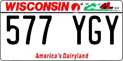 WI license plate 577YGY