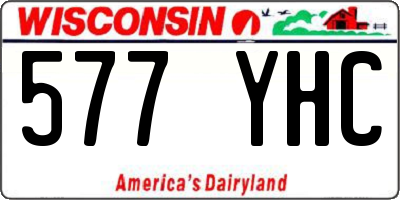 WI license plate 577YHC