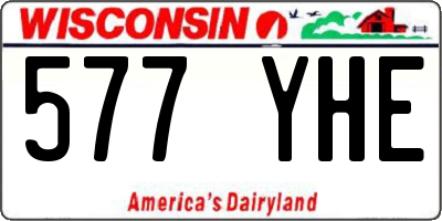 WI license plate 577YHE