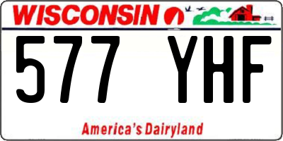 WI license plate 577YHF