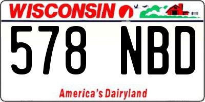 WI license plate 578NBD