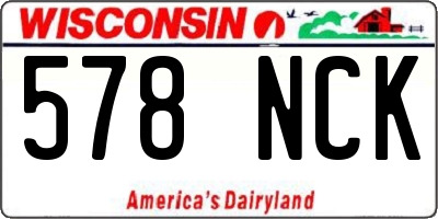 WI license plate 578NCK