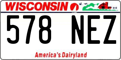 WI license plate 578NEZ