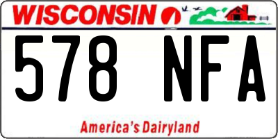 WI license plate 578NFA
