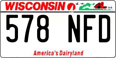 WI license plate 578NFD