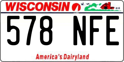 WI license plate 578NFE
