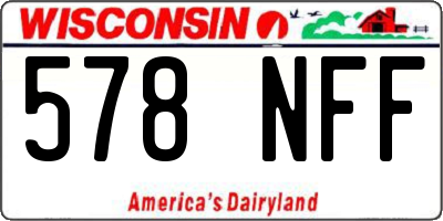 WI license plate 578NFF