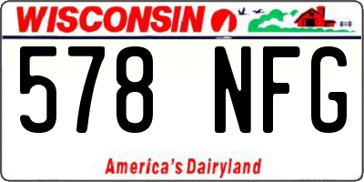 WI license plate 578NFG