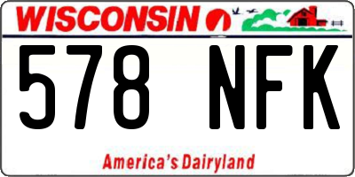 WI license plate 578NFK