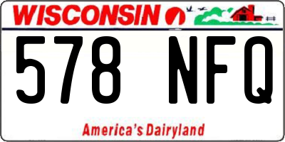 WI license plate 578NFQ