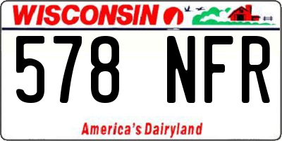 WI license plate 578NFR