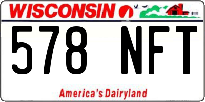 WI license plate 578NFT